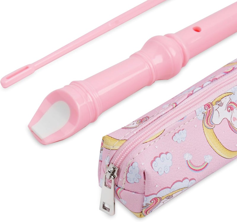 Haecsfl Recorder Instrument for Beginner Adults,8-Hole Soprano Descant Recorder Music Flute with Cleaning Rod & Case Bag For Home Entertainment(2-Pink Unicorn2) - Image 5